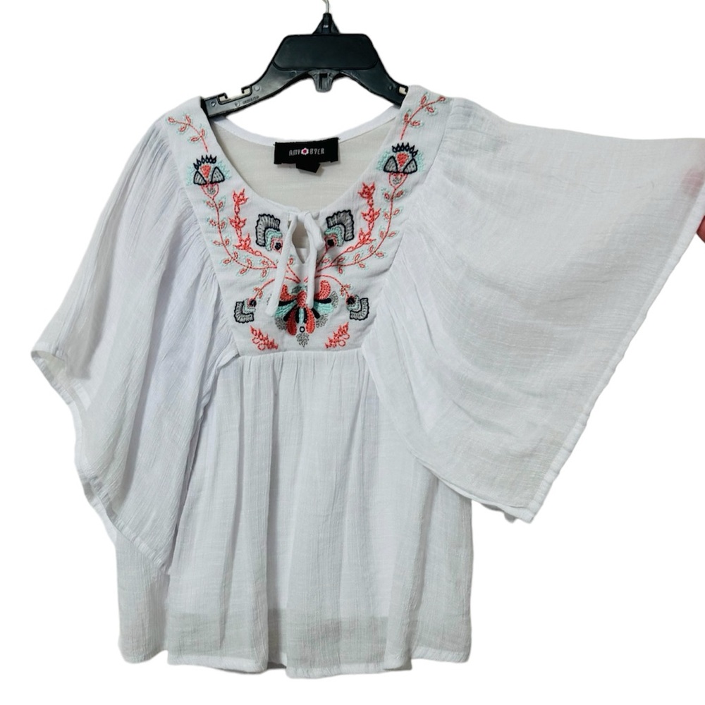 Amy Byer Girls Size 7/8 Short Sleeve Shirt - Picture 2 of 5